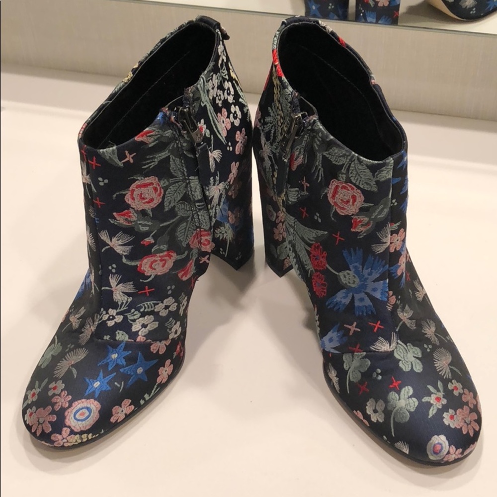 Sam Edelman floral brocade ankle boots